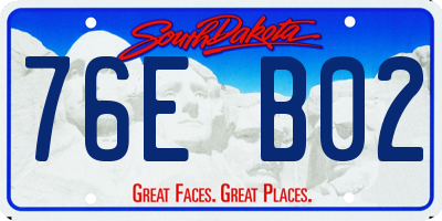 SD license plate 76EB02