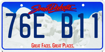 SD license plate 76EB11