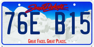 SD license plate 76EB15