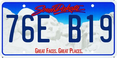 SD license plate 76EB19