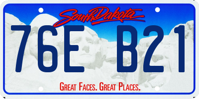 SD license plate 76EB21