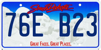 SD license plate 76EB23
