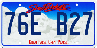 SD license plate 76EB27