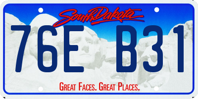SD license plate 76EB31