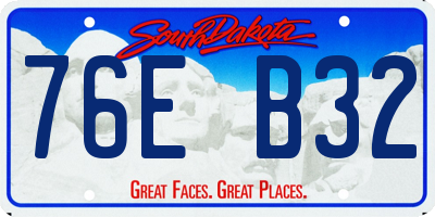 SD license plate 76EB32