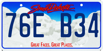 SD license plate 76EB34