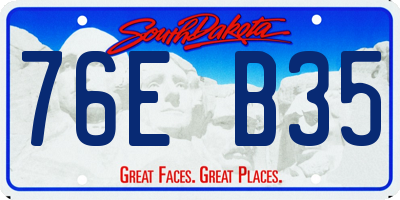 SD license plate 76EB35