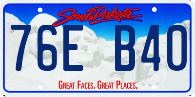 SD license plate 76EB40
