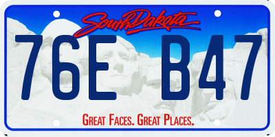 SD license plate 76EB47