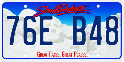 SD license plate 76EB48