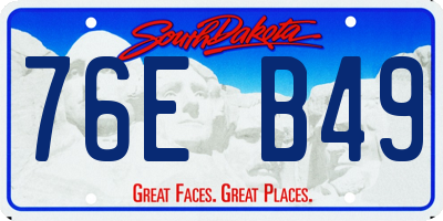 SD license plate 76EB49