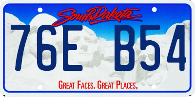 SD license plate 76EB54