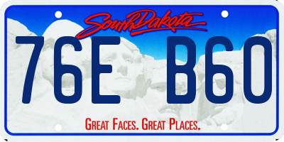 SD license plate 76EB60