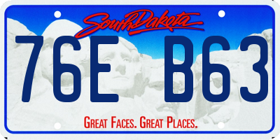 SD license plate 76EB63
