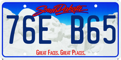 SD license plate 76EB65