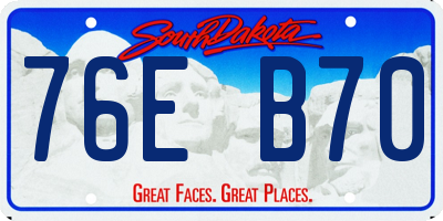 SD license plate 76EB70