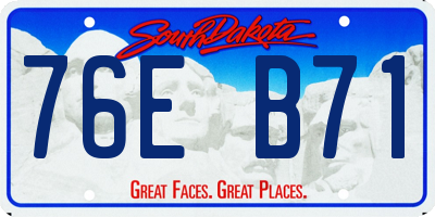 SD license plate 76EB71