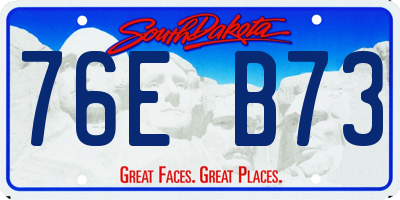 SD license plate 76EB73