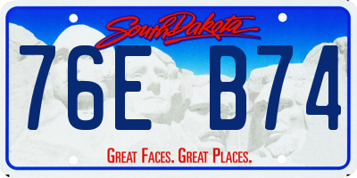 SD license plate 76EB74