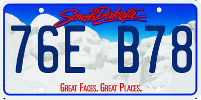SD license plate 76EB78