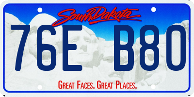 SD license plate 76EB80