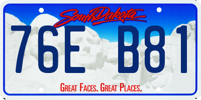 SD license plate 76EB81
