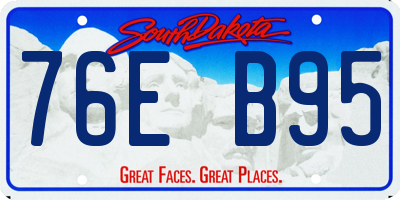 SD license plate 76EB95