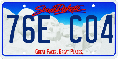SD license plate 76EC04