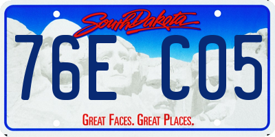 SD license plate 76EC05