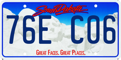 SD license plate 76EC06