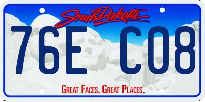 SD license plate 76EC08
