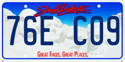 SD license plate 76EC09