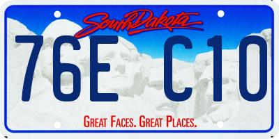 SD license plate 76EC10