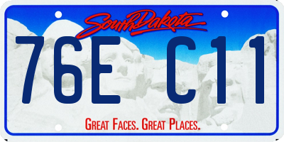 SD license plate 76EC11