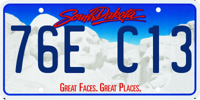 SD license plate 76EC13