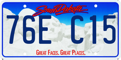 SD license plate 76EC15