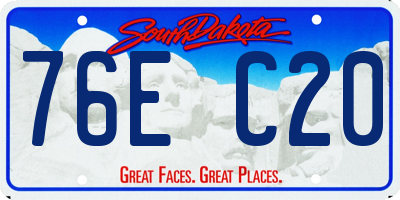 SD license plate 76EC20
