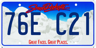 SD license plate 76EC21