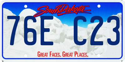 SD license plate 76EC23