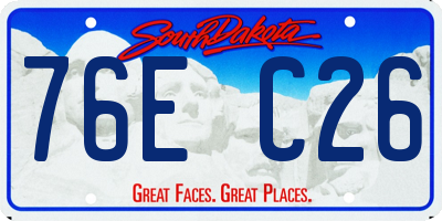 SD license plate 76EC26