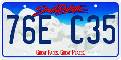 SD license plate 76EC35