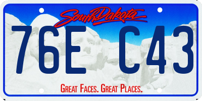 SD license plate 76EC43