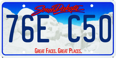 SD license plate 76EC50