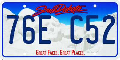 SD license plate 76EC52