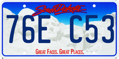 SD license plate 76EC53