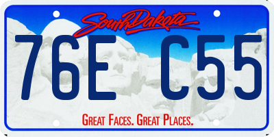 SD license plate 76EC55