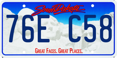 SD license plate 76EC58