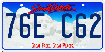 SD license plate 76EC62