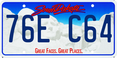 SD license plate 76EC64