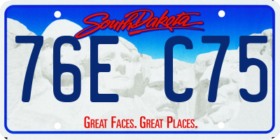 SD license plate 76EC75